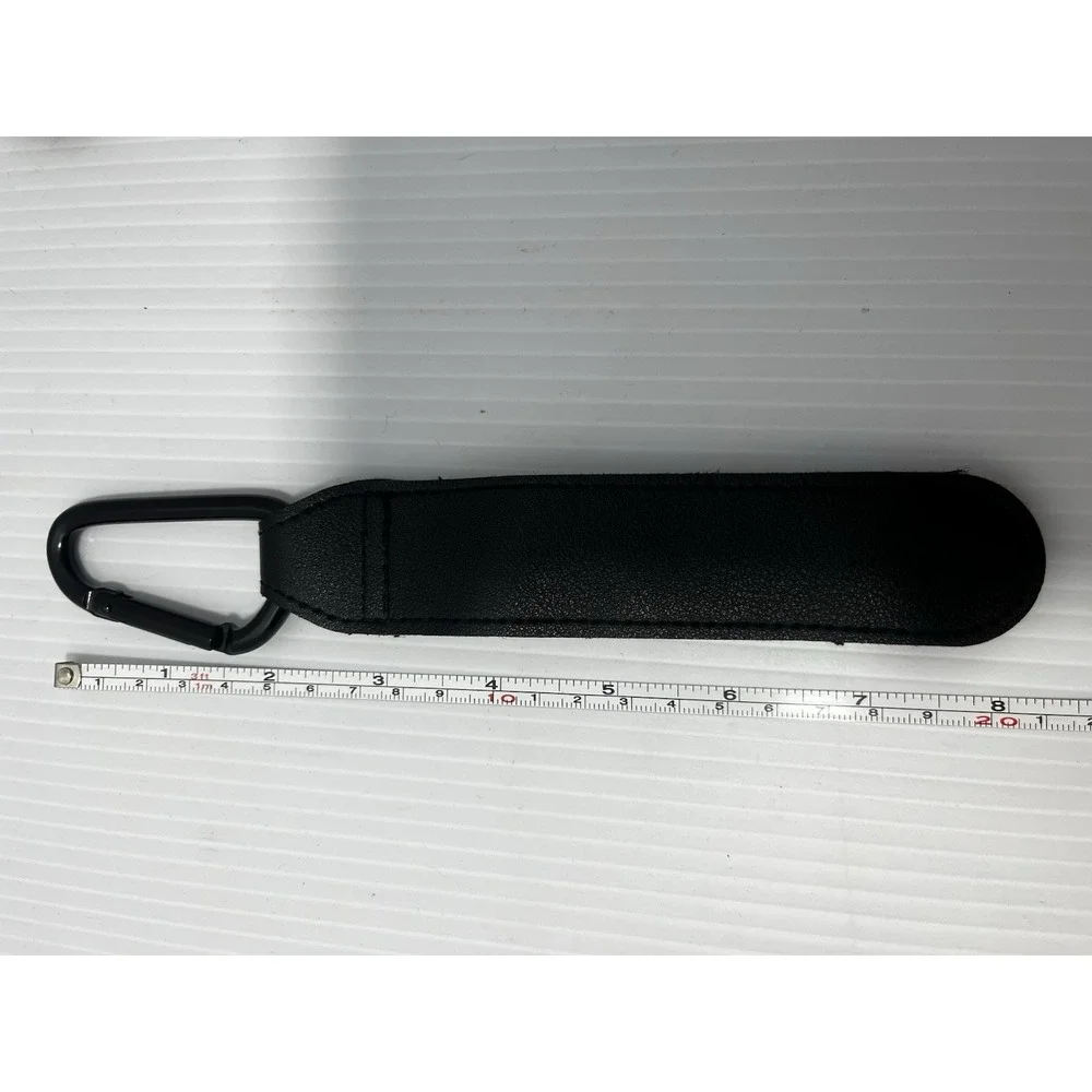 New‎ Stroller Hooks Leather Black Heavy Duty Carabiner Hook Straps Black